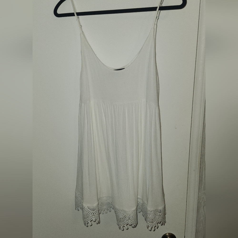 Lulus Rhiannon Ivory Lace Babydoll Dress White - Size S - Picture 2 of 4